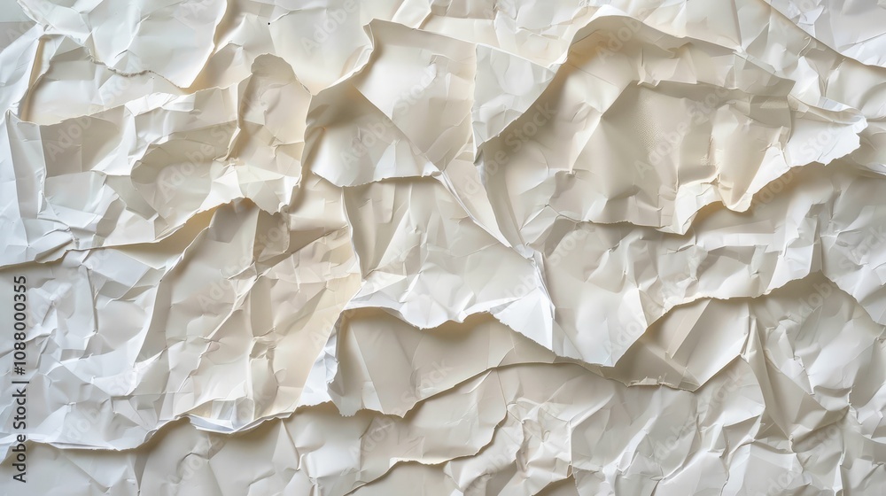 Obraz premium crumpled white paper background concept