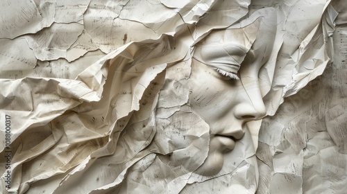 Wrinkled and wrinkled glued paper poster texture background image