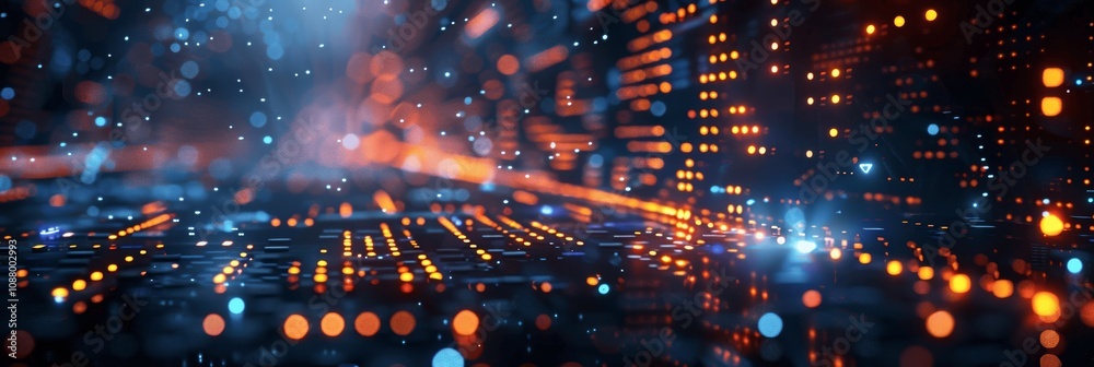 Futuristic Abstract Digital Background with Glowing Data Lines and Circuit Board Elements Futuristic Abstract Digital Background with Glowing Data Lines and Circuit Board Elements