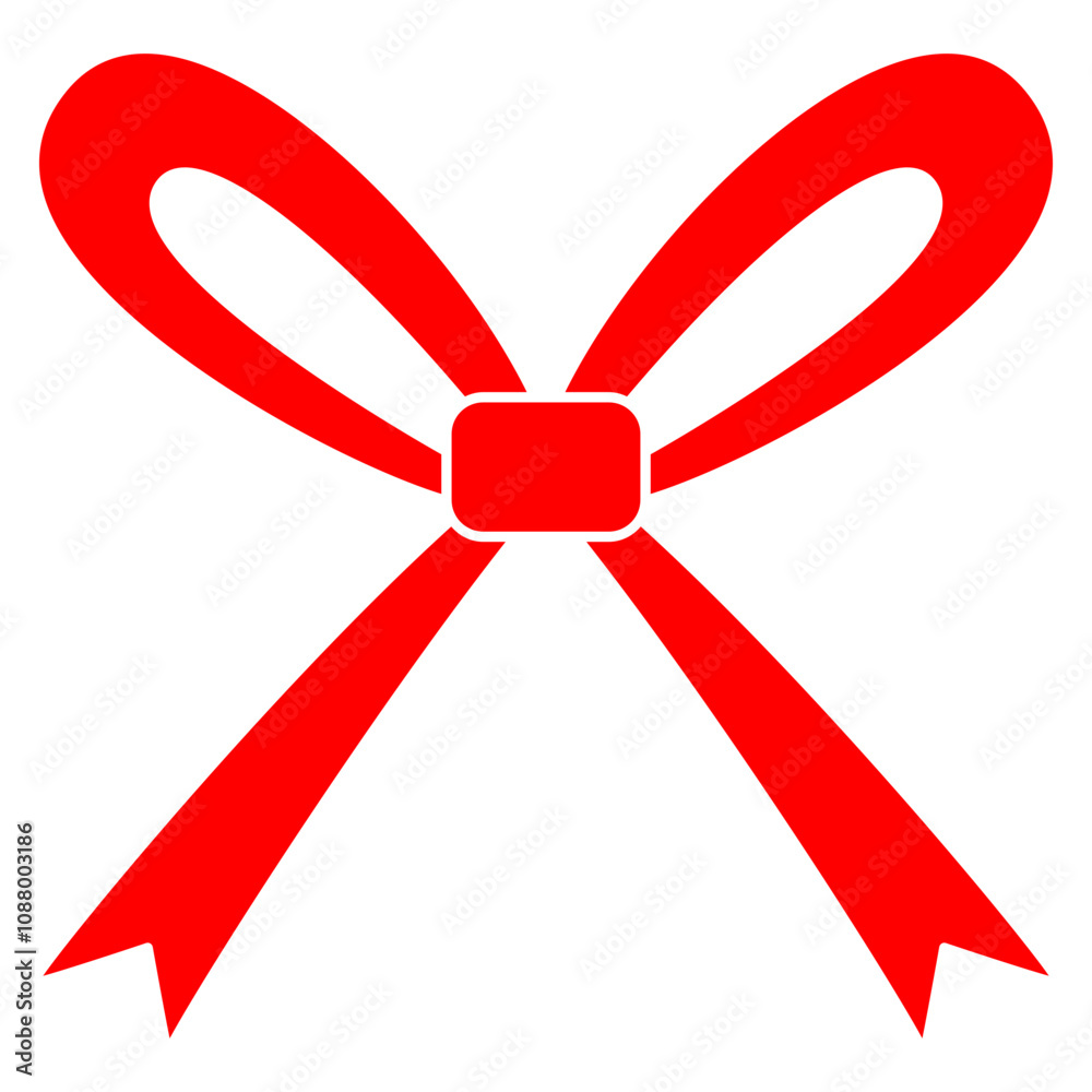 red ribbon bow