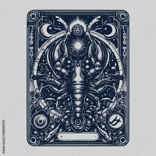scorpio tarot playing card tattoo design