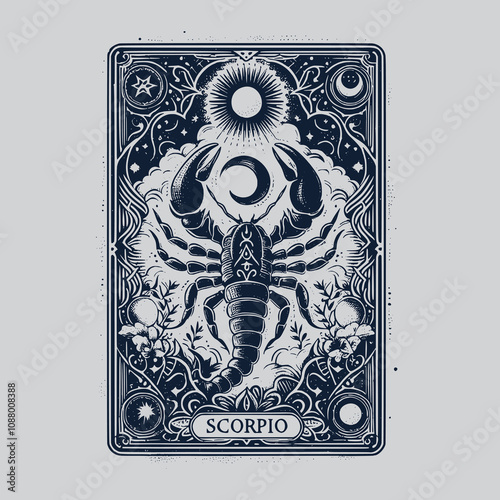 dark scorpio zodiak ouija tarot tattoo