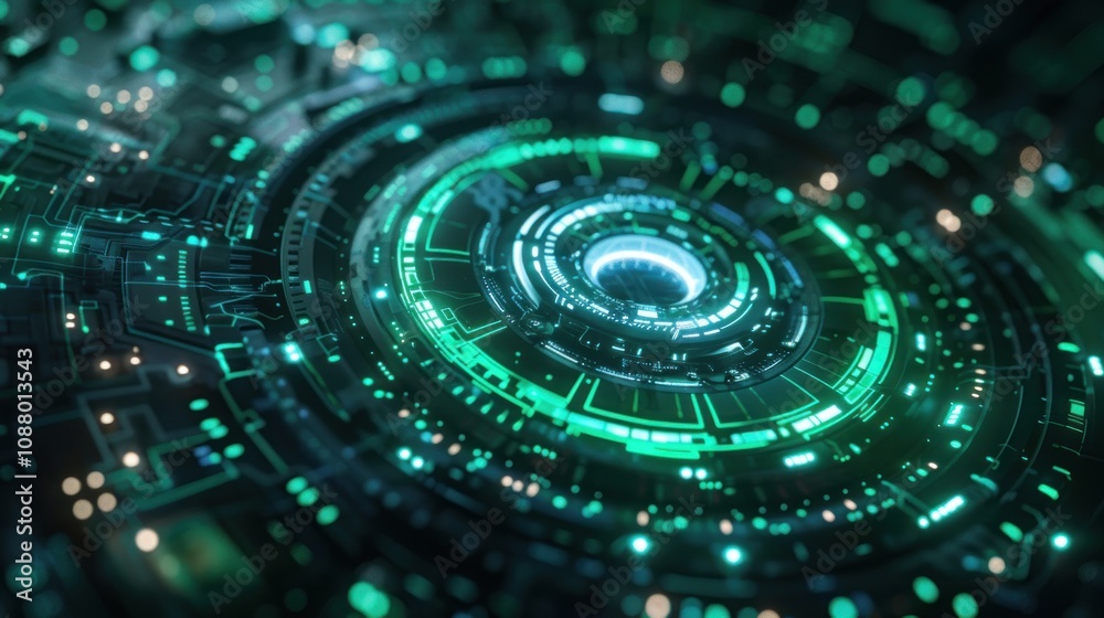 Futuristic tech circular interface. Futuristic tech circular interface.