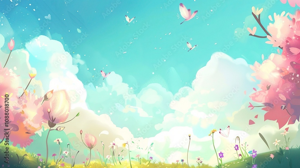 Cute Artistic Cartoon Background - A Whimsical World of Delightful Visuals. The Colorful and Playful Elements, with Their Charming Designs, Creating a Captivating and Imaginative Scene Cute Artistic Cartoon Background - A Whimsical World of Delightful Visuals. The Colorful and Playful Elements, with Their Charming Designs, Creating a Captivating and Imaginative Scene