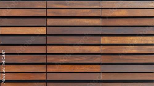 Wallpaper Mural Beautifully Crafted Wooden Slats in Warm Tones Featuring Horizontal Lines for Modern Interior or Exterior Design, Perfect for Home Decor and Architectural Applications Torontodigital.ca