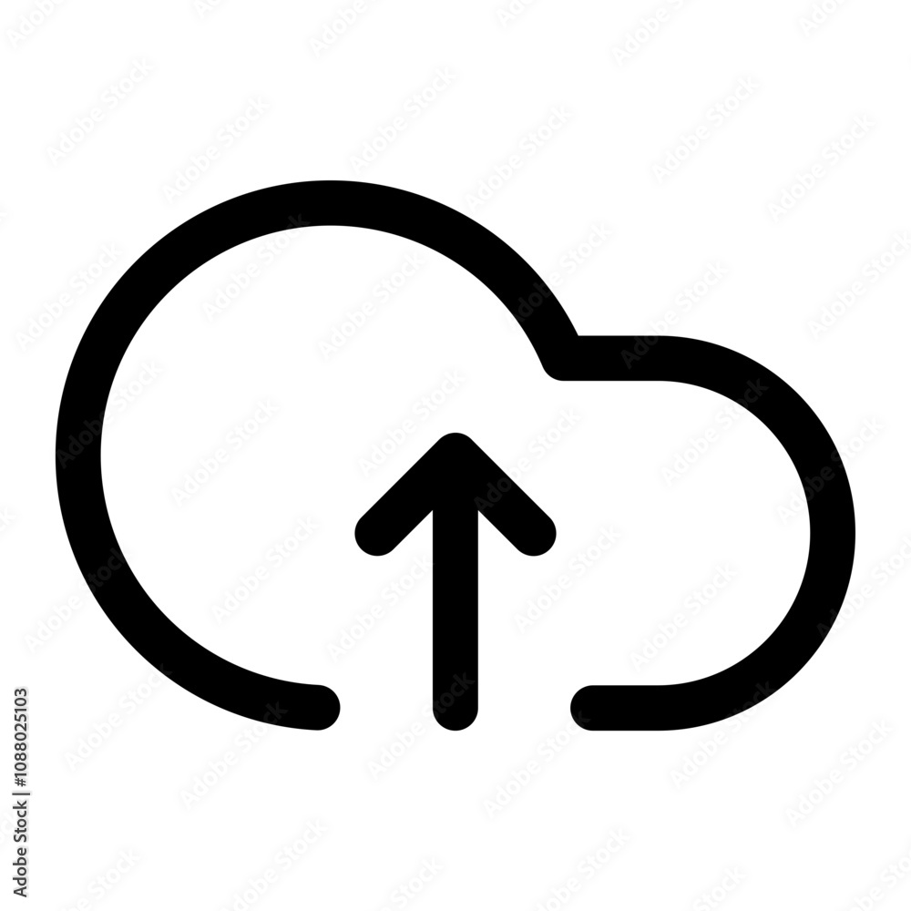 upload icon vector. cloud storage with arrow up icon sign . line outline. web vector icon upload icon vector. cloud storage with arrow up icon sign . line outline. web vector icon