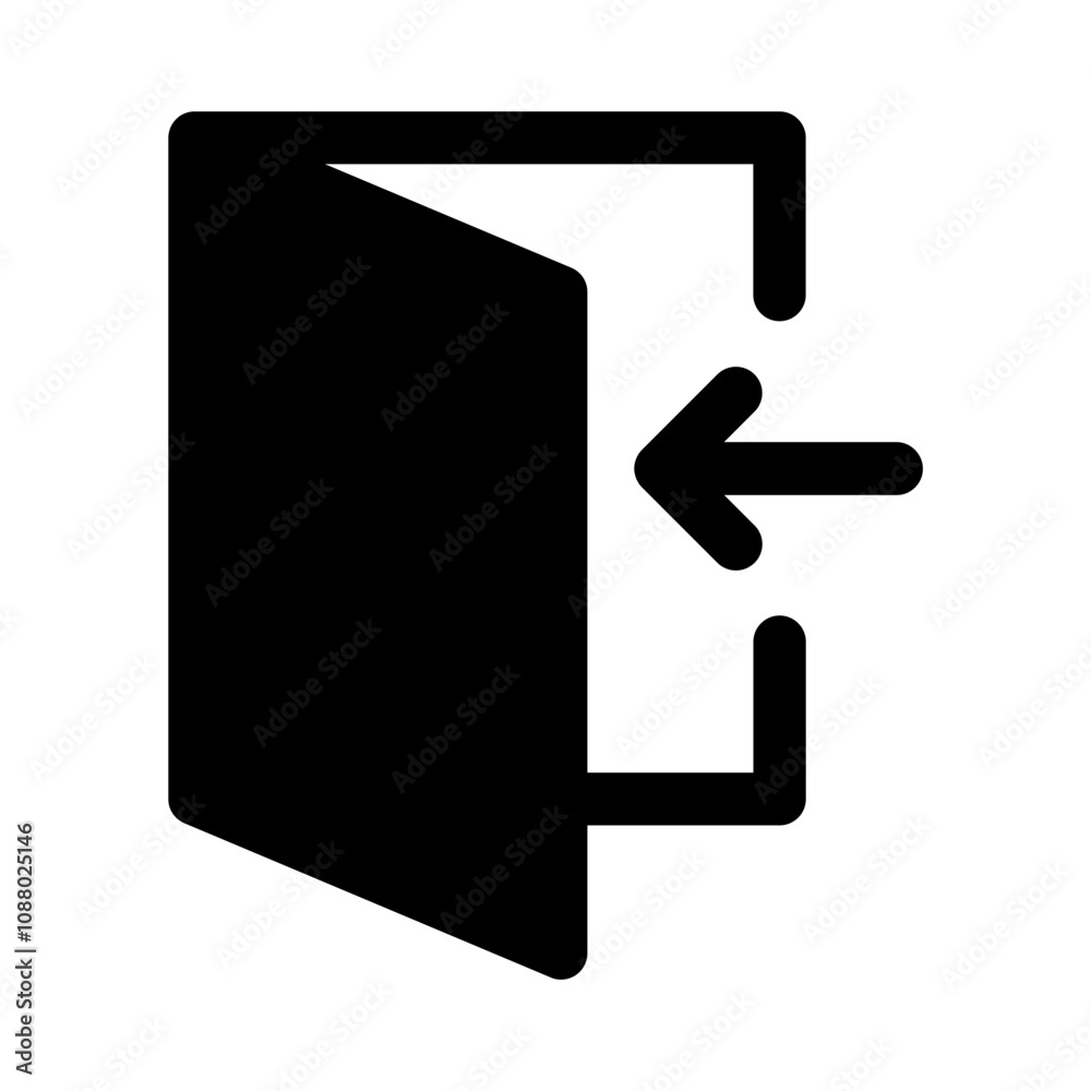 arrow Login icon door symbol - Enter symbol, log in account icon button - arrow and door icon entry symbols. web vector icon arrow Login icon door symbol - Enter symbol, log in account icon button - arrow and door icon entry symbols. web vector icon