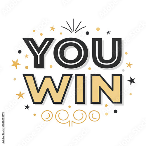 You win logo isolated transparent background photo