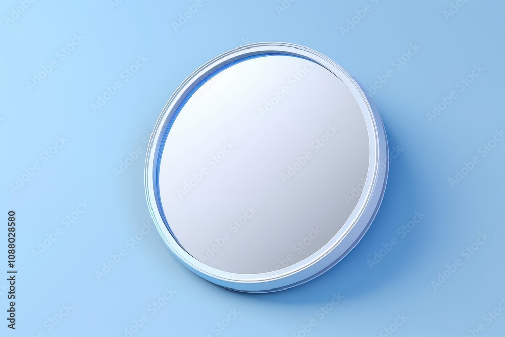 A mirror, 3D Rendering, isometric, icon isolated on soft background A mirror, 3D Rendering, isometric, icon isolated on soft background
