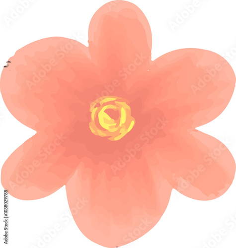 colorful illustration of flower petals and leaf clip art for background, wallpaper, card design