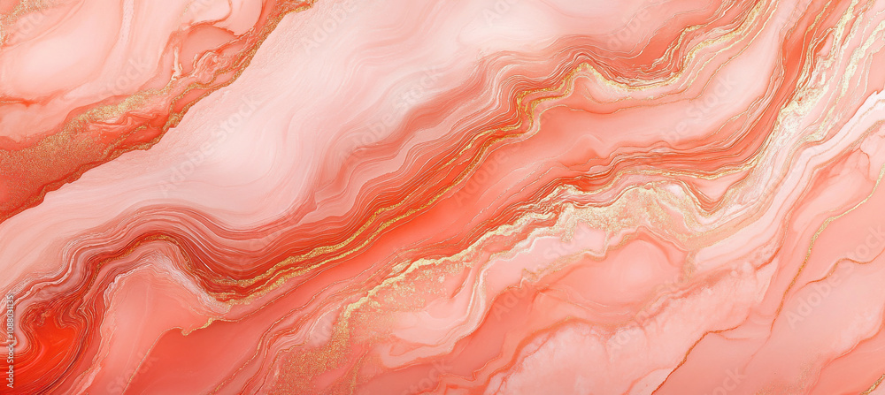 Elegant rose gold marble texture with delicate swirls and gold accents Elegant rose gold marble texture with delicate swirls and gold accents