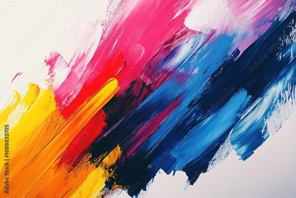 Abstract colorful paint strokes on a white background. Abstract colorful paint strokes on a white background.