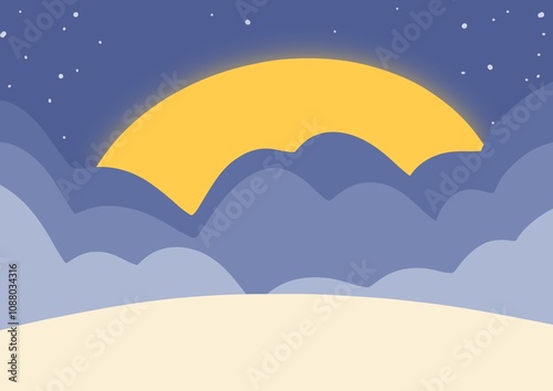 moon and clouds night background
