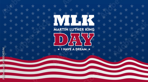 Martin Luther King Jr. Day Background Design. Suitable for banner, poster, greeting card designs