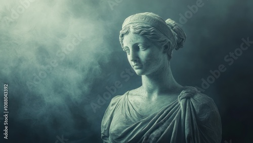 Greek Statue in a Smoky Haze