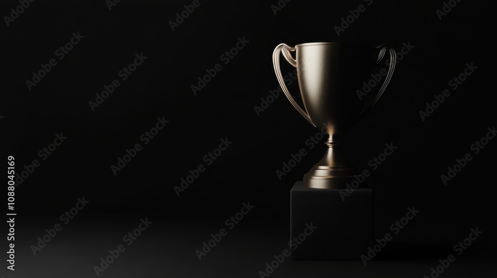 Trophy on a Dark Background Trophy on a Dark Background