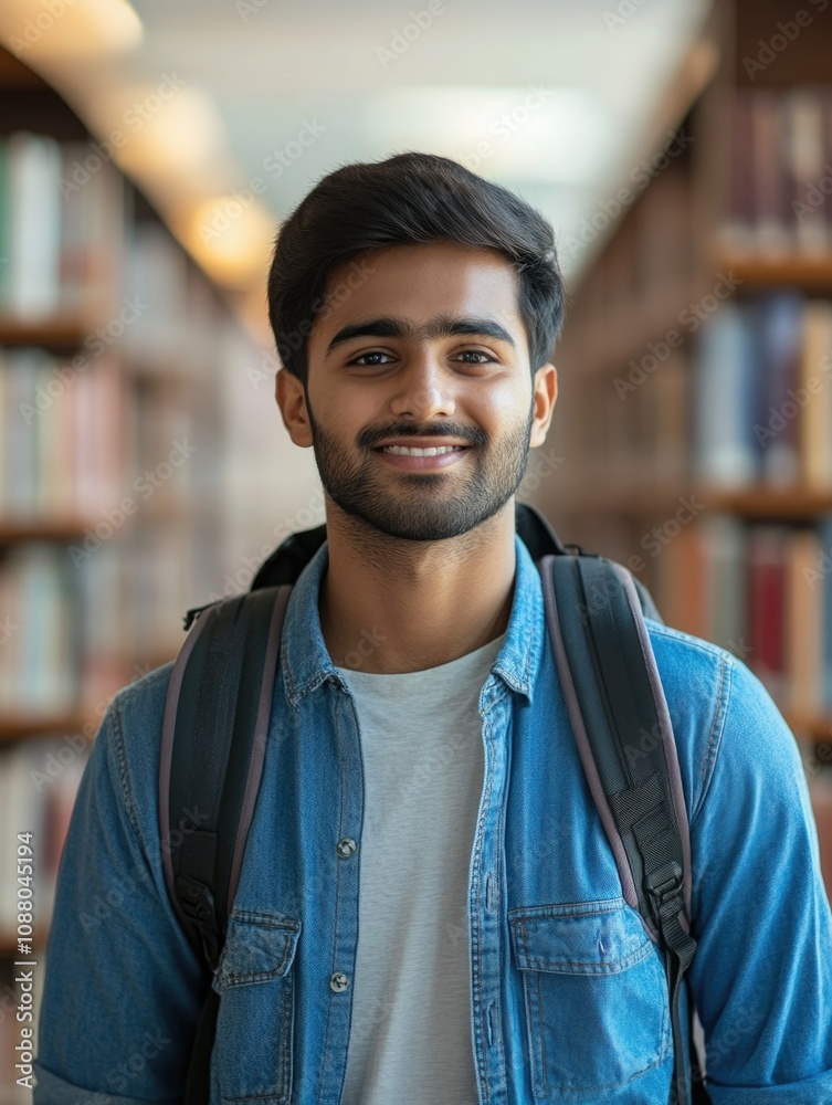 Confident Student with Backpack Confident Student with Backpack