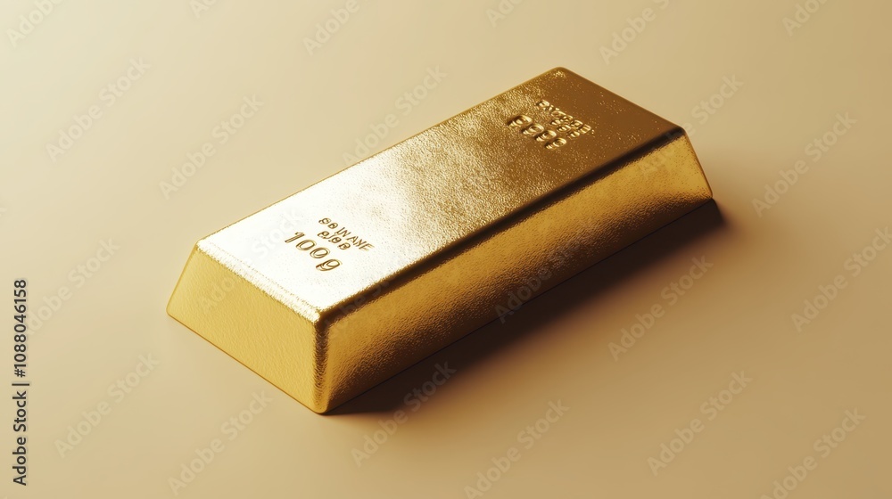 Simple Gold Bar with Matte Finish Simple Gold Bar with Matte Finish