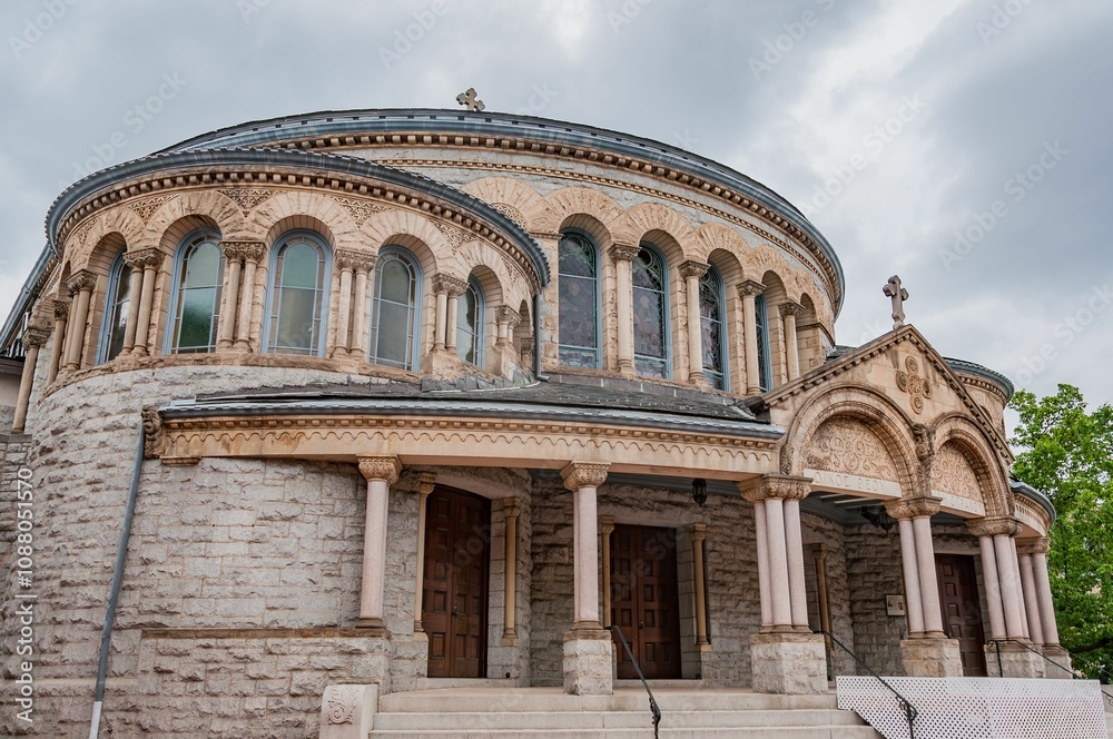 A Cloudy Spring Day at the Cathedral of the Annunciation, Baltimore MD USA A Cloudy Spring Day at the Cathedral of the Annunciation, Baltimore MD USA