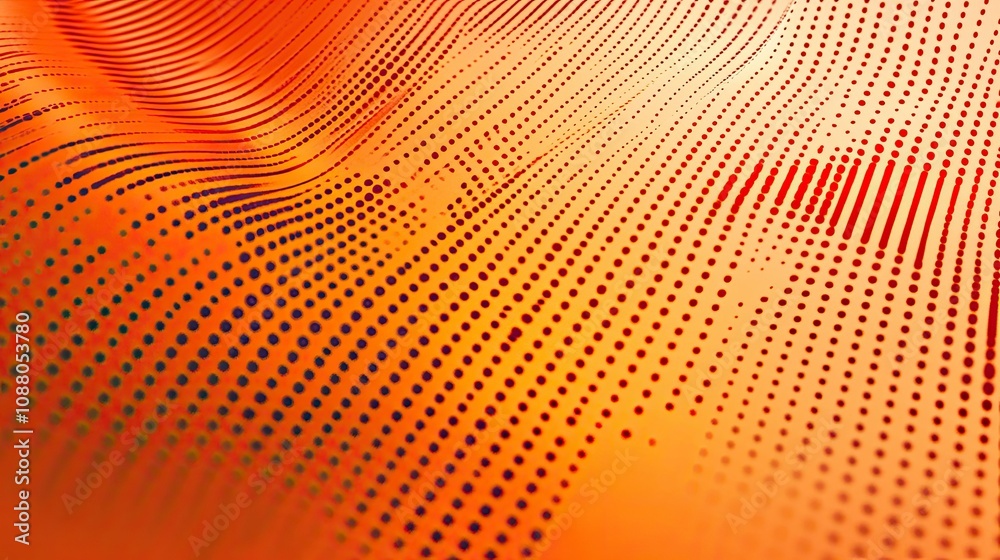 Abstract orange and red dotted wave pattern background. Abstract orange and red dotted wave pattern background.