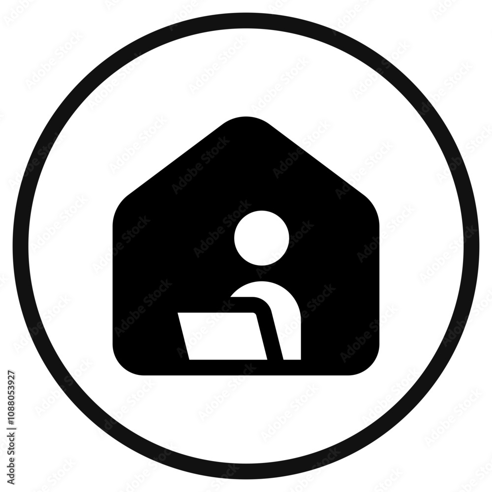 Editable remote working, online, freelance, laptop, home, employee vector icon. Job, profession. Part of a big icon set family. Perfect for web and app interfaces, presentations, infographics, etc