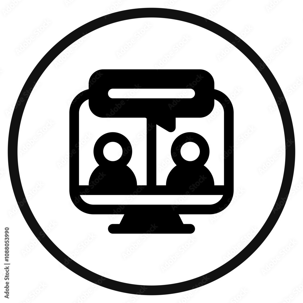 Editable online meeting, conference, chat vector icon. Remote work, job, profession, freelance. Part of a big icon set family. Perfect for web and app interfaces, presentations, infographics, etc Editable online meeting, conference, chat vector icon. Remote work, job, profession, freelance. Part of a big icon set family. Perfect for web and app interfaces, presentations, infographics, etc