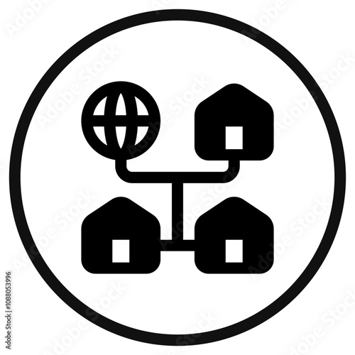 Editable local, home, network, LAN, connection vector icon. Remote work, job, profession, freelance. Part of a big icon set family. Perfect for web and app interfaces, presentations, infographics, etc