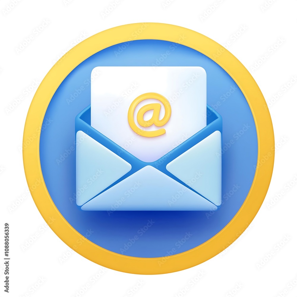 email icon 3d illustration isolated on white background - email icon 3d illustration isolated on white background -