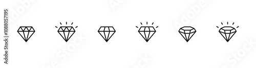 Diamond icon vector for web, computer and mobile app