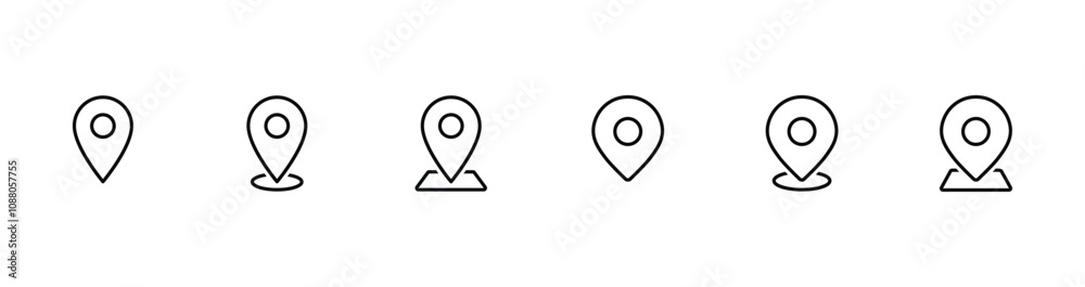 pin map vector icon. pin map symbol icon pin map vector icon. pin map symbol icon
