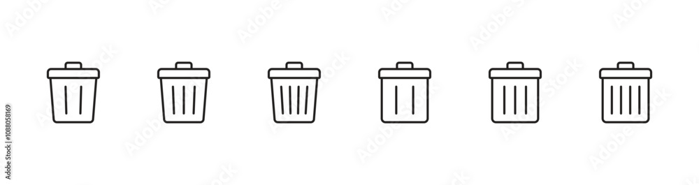 trash can icon vector. trash can symbol icon trash can icon vector. trash can symbol icon