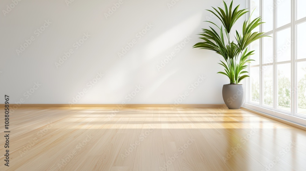 Spacious, empty living room in a newly built home, featuring neutral walls, polished wood floors, and large windows. Spacious, empty living room in a newly built home, featuring neutral walls, polished wood floors, and large windows.