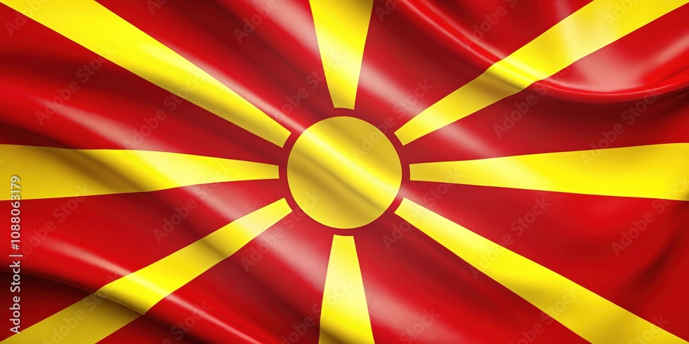 Illustrative Macedonian flag, perfect background for custom text. Illustrative Macedonian flag, perfect background for custom text.