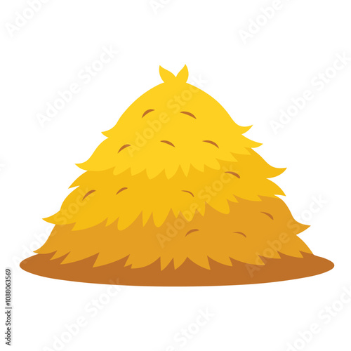 Haystack vector illustration isolated on a white background