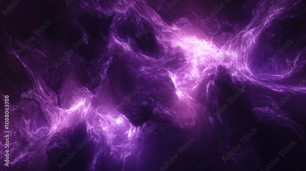 A dark, moody violet-themed background filled with dynamic, glowing energy waves that swirl and radiate from the center. The abstract light patterns create an ethereal, futuristic vibe, with soft grad A dark, moody violet-themed background filled with dynamic, glowing energy waves that swirl and radiate from the center. The abstract light patterns create an ethereal, futuristic vibe, with soft grad