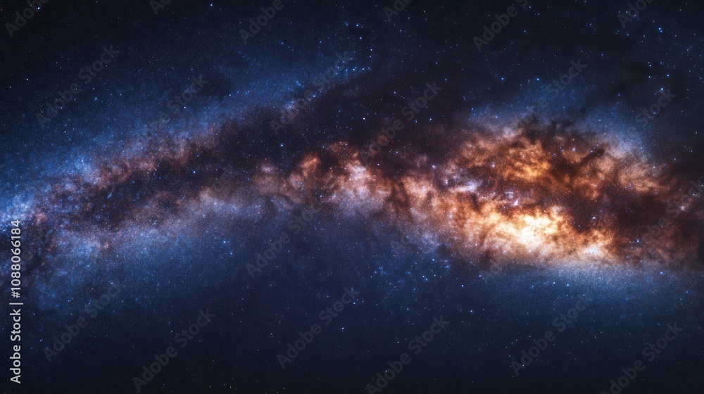 Fototapeta premium Milky Way Galaxy in Night Sky