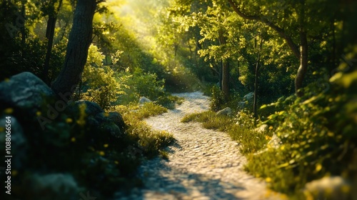 Forest Path in Sunlight