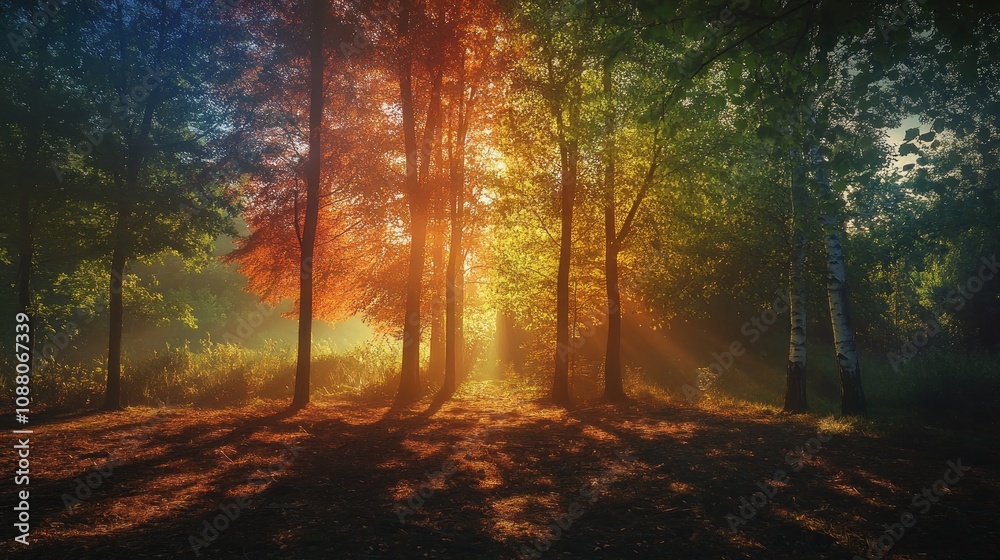 Sunbeams Through the Forest Sunbeams Through the Forest