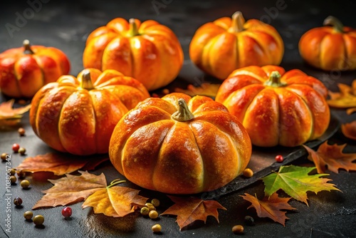 Spooky Pumpkin Buns Halloween Still Life