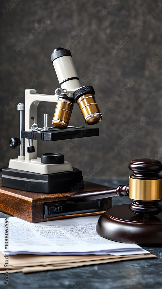 A microscope and gavel on documents, symbolizing the intersection of science and law. A microscope and gavel on documents, symbolizing the intersection of science and law.