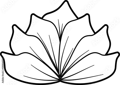 Succulent plant outline vector