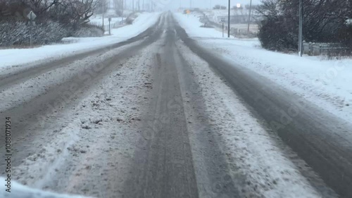 snow covered road