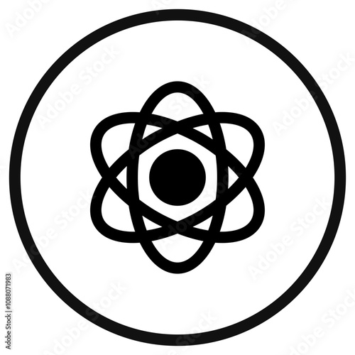 Editable atom vector icon. Science, physics, laboratory. Part of a big icon set family. Perfect for web and app interfaces, presentations, infographics, etc