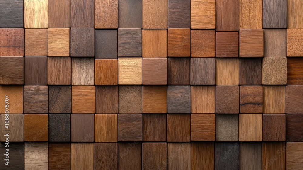 Wooden Blocks Abstract Wall Background - Brown Texture with Stacked Cubes and Rectangles for Banner or Wallpaper Wooden Blocks Abstract Wall Background - Brown Texture with Stacked Cubes and Rectangles for Banner or Wallpaper