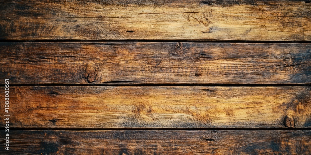 Obraz premium Wooden rustic vintage background image with a toned appearance. Copy space available for overlaying text, graphics, or photos.