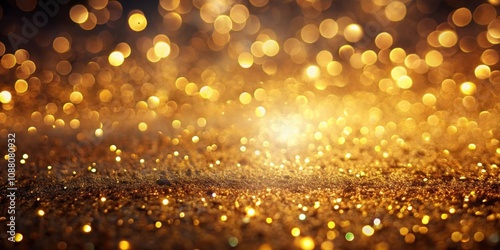 Gold glitter lights background with a grunge defocused effect, lights, sparkle, abstract, twinkly, shiny, bokeh, festive