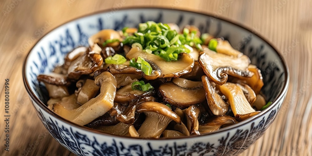 Chinese stir-fried Maitake mushrooms from Japan. Chinese stir-fried Maitake mushrooms from Japan.