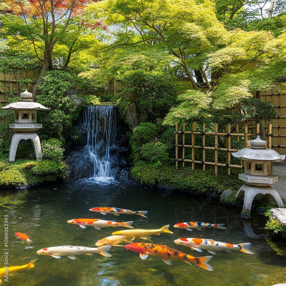 Fototapeta premium Koi Pond Serenity