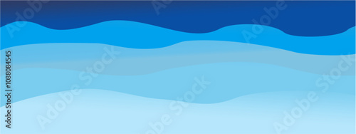 illustration Gradient sea ocean waves blue background