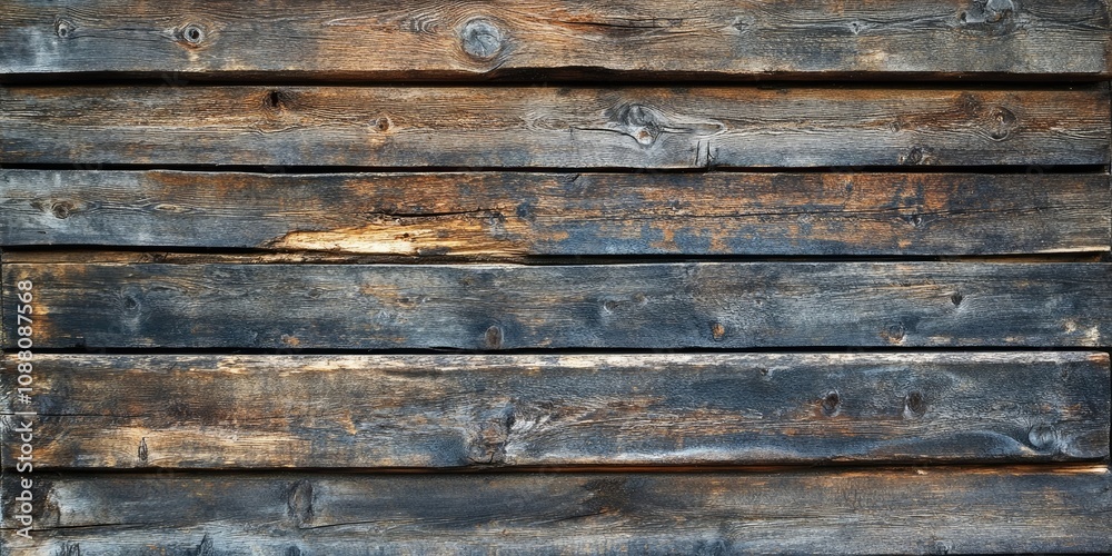 Close-up view of dark brown horizontal wooden planks, wood backdrop. Close-up view of dark brown horizontal wooden planks, wood backdrop.